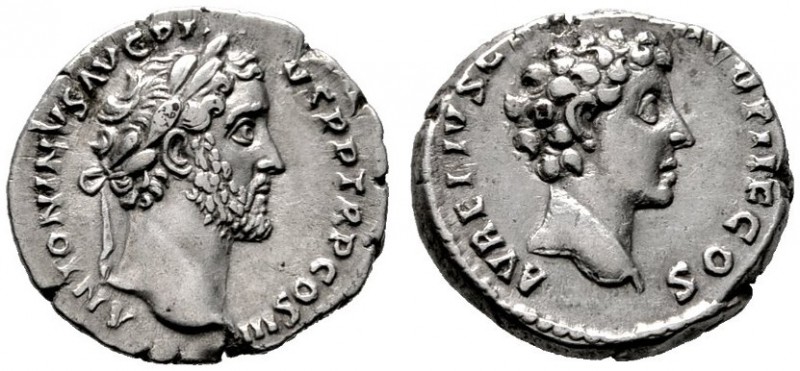  RÖMISCHE KAISERZEIT   Antoninus Pius (138-161)   (D) Denarius (3,41g), Roma, 14...