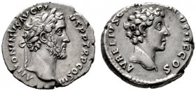  RÖMISCHE KAISERZEIT   Antoninus Pius (138-161)   (D) Denarius (3,41g), Roma, 140-142/144 n. Chr. Av.: ANTONINVS AVG PI-VS P P TR P COS III, Kopf des ...