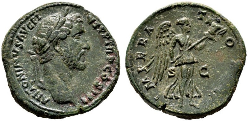  RÖMISCHE KAISERZEIT   Antoninus Pius (138-161)   (D) Sestertius (24,01g), Roma,...