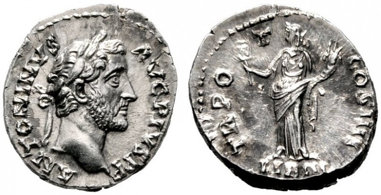  RÖMISCHE KAISERZEIT   Antoninus Pius (138-161)   (D) Denarius (3,34g), Roma, au...