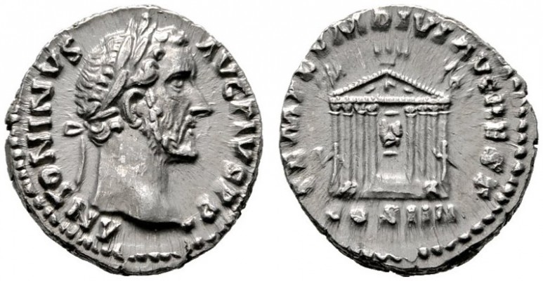  RÖMISCHE KAISERZEIT   Antoninus Pius (138-161)   (D) Denarius (3,46g), Roma, 14...