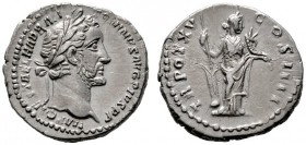  RÖMISCHE KAISERZEIT   Antoninus Pius (138-161)   (D) Denarius (3,54g), Roma, 151-152 n. Chr. Kopf mit Lorbeerkranz / Fortuna mit Ruder und Cornucopia...