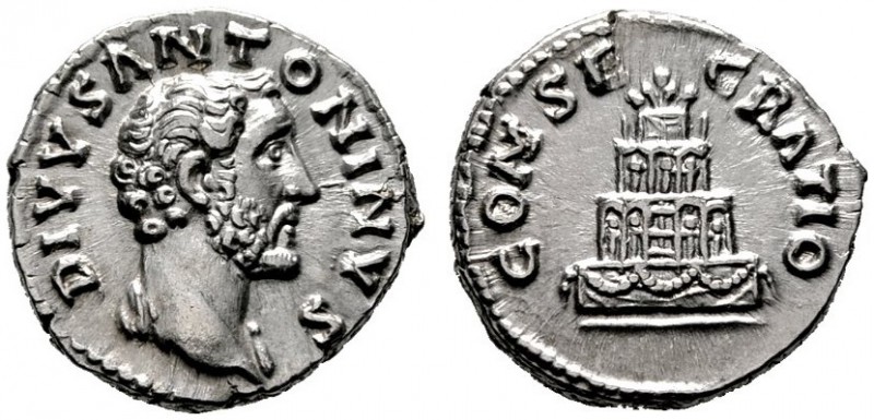  RÖMISCHE KAISERZEIT   Antoninus Pius (138-161)   (D) Denarius (3,34g), Roma, 16...