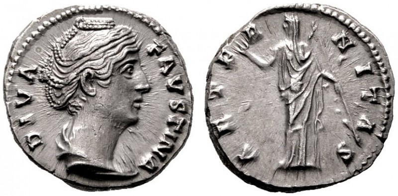  RÖMISCHE KAISERZEIT   Faustina Maior (138-141)   (D) Denarius (3,67g), Roma, 14...