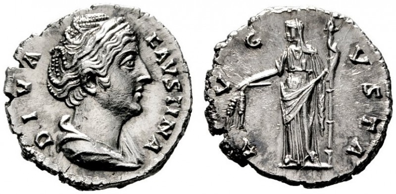  RÖMISCHE KAISERZEIT   Faustina Maior (138-141)   (D) Denarius (3,28g), Roma, 14...