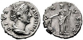  RÖMISCHE KAISERZEIT   Faustina Maior (138-141)   (D) Denarius (3,28g), Roma, 141-161 n. Chr. Büste mit Perlhaarbändern und Drapierung / Kaiserin-Cere...