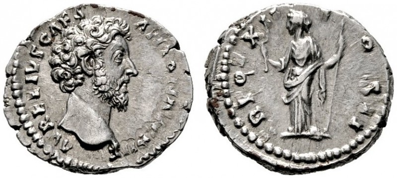  RÖMISCHE KAISERZEIT   Marcus Aurelius (161-180)   (D) Denarius (3,66g), Roma, 1...