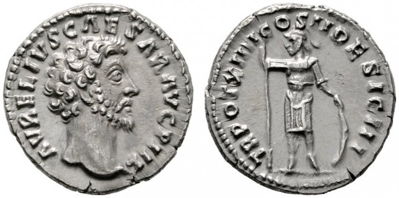  RÖMISCHE KAISERZEIT   Marcus Aurelius (161-180)   (D) Denarius (3,38g), Roma, 1...