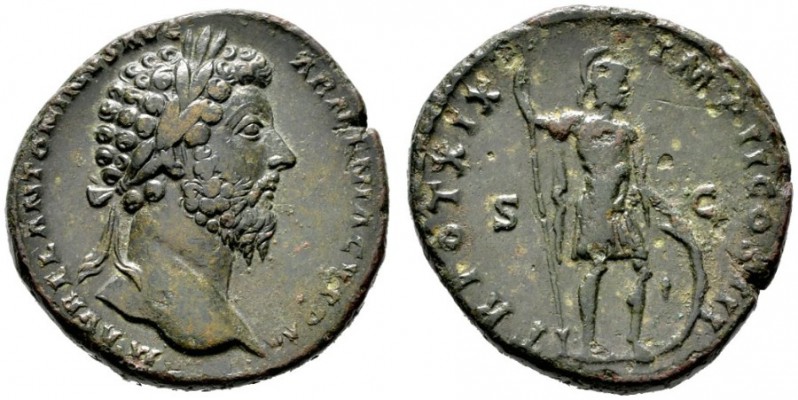  RÖMISCHE KAISERZEIT   Marcus Aurelius (161-180)   (D) Sestertius (21,21g), Roma...
