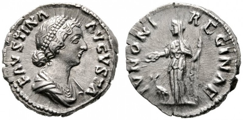  RÖMISCHE KAISERZEIT   Faustina Minor (147-176)   (D) Denarius (3,36g), Roma, 16...