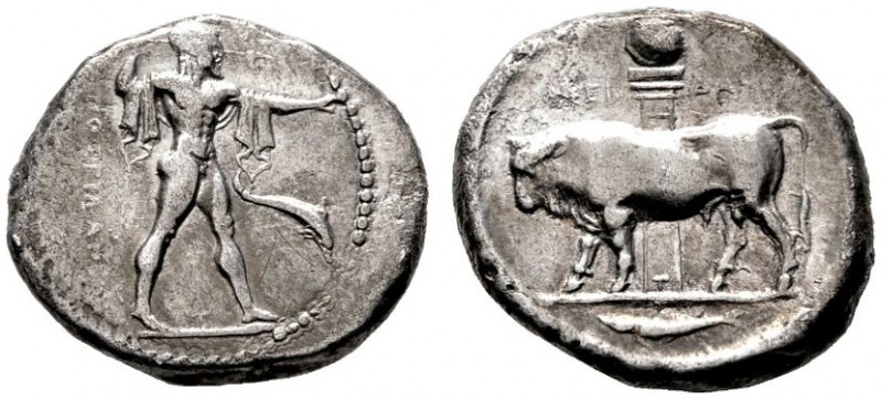  GRIECHISCHE MÜNZEN   LUCANIA   Poseidonia   (D) Nomos/Stater (7,59g), ca. 410-3...
