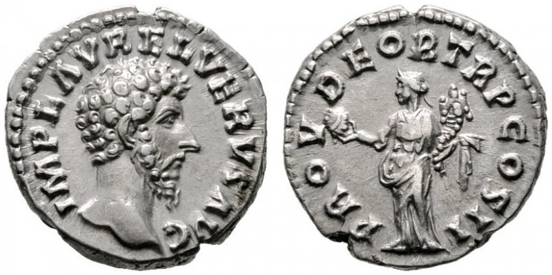  RÖMISCHE KAISERZEIT   Lucius Verus (161-169)   (D) Denarius (3,38g), Roma, März...