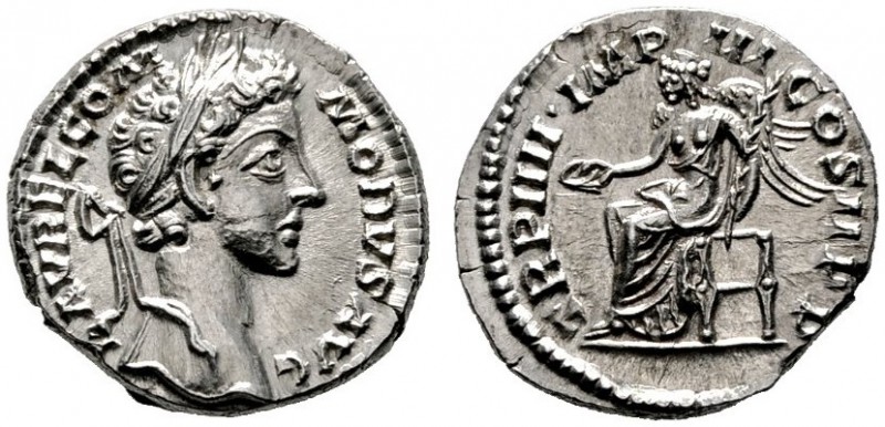  RÖMISCHE KAISERZEIT   Commodus (177/180-192)   (D) Denarius (3,49g), Roma, Früh...