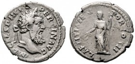  RÖMISCHE KAISERZEIT   Pertinax (192-193)   (D) Denarius (3,30g), Roma, Januar-März 193 n. Chr. Av.: IMP CAES P HELV - PERTIN AVG, Kopf mit Lorbeerkra...