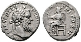  RÖMISCHE KAISERZEIT   Pertinax (192-193)   (D) Denarius (3,45g), Roma, Januar-März 193 n. Chr. Av.: IMP CAES P HELV - PERTIN AVG, Kopf mit Lorbeerkra...