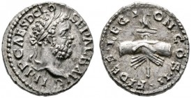  RÖMISCHE KAISERZEIT   Clodius Albinus (195/196-197)   (D)  als Augustus. Denarius (3,45g), Lugdunum (Lyon), Ende 195-Februar 196 n. Chr. Av.: IMP CAE...