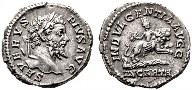  RÖMISCHE KAISERZEIT   Septimius Severus (193-211)   (D) Denarius (3,37g), Roma,...