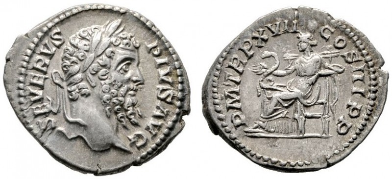  RÖMISCHE KAISERZEIT   Septimius Severus (193-211)   (D) Denarius (3,42g), Roma,...