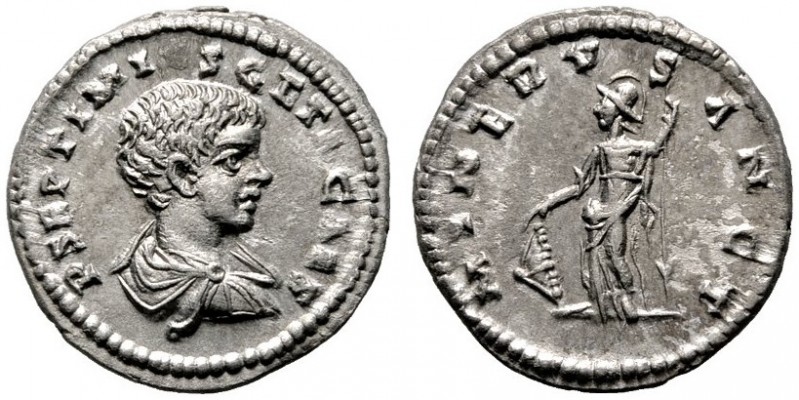  RÖMISCHE KAISERZEIT   Geta (209-211)   (D)  als Caesar 198-209. Denarius (2,74g...