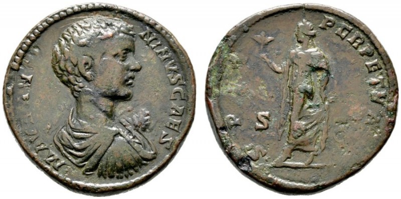  RÖMISCHE KAISERZEIT   Caracalla (198/211-217)   (D) Sestertius (17,82g), Roma, ...