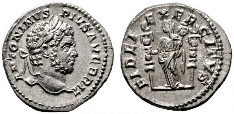  RÖMISCHE KAISERZEIT   Caracalla (198/211-217)   (D) Denarius (3,25g), Roma, 210...