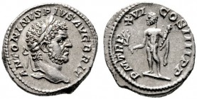  RÖMISCHE KAISERZEIT   Caracalla (198/211-217)   (D) Denarius (3,08g), Roma, 213 n. Chr. Kopf mit Lorbeerkranz / Hercules Pacifer mit Zweig, Keule und...