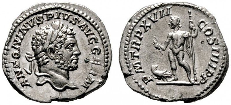  RÖMISCHE KAISERZEIT   Caracalla (198/211-217)   (D) Denarius (3,13g), Roma, 214...