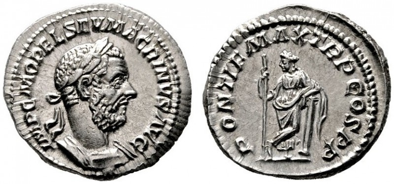  RÖMISCHE KAISERZEIT   Macrinus (217-218)   (D) Denarius (3,12g), Roma, April-Ok...