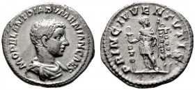  RÖMISCHE KAISERZEIT   Diadumenianus (218)   (D) Denarius (3,17g), Roma, Mai 217-Mai 218 n. Chr. Av.: M OPEL ANT DIADVMENIAN CAES, Büste mit Drapierun...