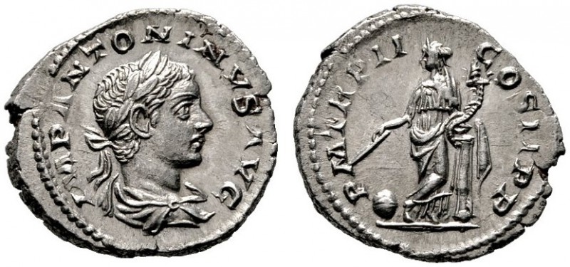  RÖMISCHE KAISERZEIT   Elagabalus (218-222)   (D) Denarius (3,28g), Roma, 219 n....
