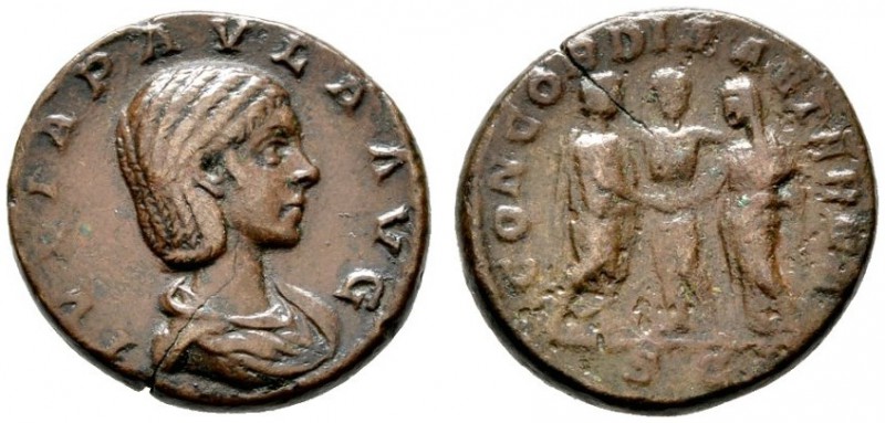  RÖMISCHE KAISERZEIT   Iulia Paula (219-220)   (D) As (9,91g), Roma, 219-220 n. ...