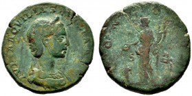  RÖMISCHE KAISERZEIT   Aquilia Severa (220/221-222)   (D) Sestertius (17,22g), Roma, 220/221-222 n. Chr. Av.: IVLIA AQVILIA SEVERA AVG, Büste mit Diad...