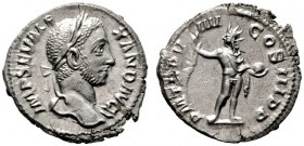  RÖMISCHE KAISERZEIT   Severus Alexander (222-235)   (D) Denarius (3,19g), Roma, 230 n. Chr. Büste mit Lorbeerkranz und leichter Drapierung an linker ...