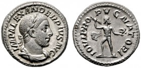  RÖMISCHE KAISERZEIT   Severus Alexander (222-235)   (D) Denarius (3,63g), Roma, 231-235 n. Chr. Büste mit Lorbeerkranz und Drapierung / Iuppiter mit ...
