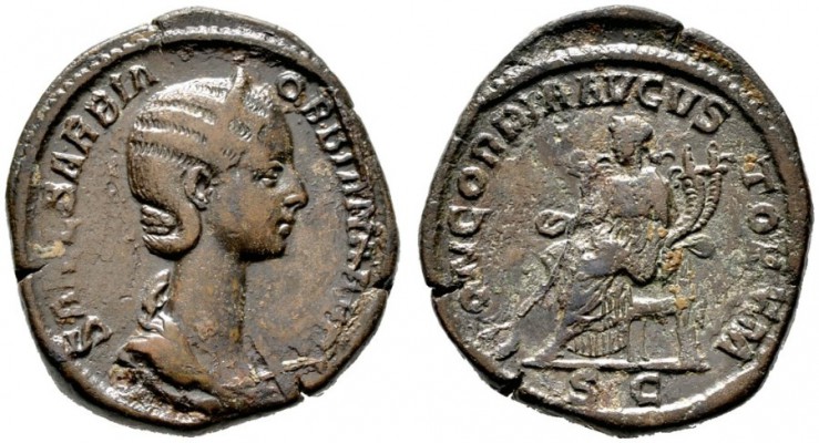  RÖMISCHE KAISERZEIT   Orbiana (225-227)   (D) Sestertius (23,58g), Roma, 225-22...