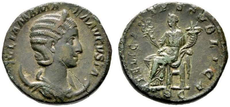  RÖMISCHE KAISERZEIT   Iulia Mamaea (222-235)   (D) Dupondius (10,15g), Roma, 22...
