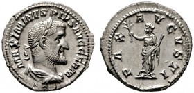  RÖMISCHE KAISERZEIT   Maximinus I. Thrax (235-238)   (D) Denarius (3,30g), Roma, 236-238 n. Chr. Büste mit Lorbeerkranz, Drapierung und Kürass / Pax ...