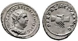  RÖMISCHE KAISERZEIT   Balbinus (238)   (D) AR-Antoninianus (4,84g), Roma, Januar/Februar-Mai 238 n. Chr. Av.: IMP CAES D CAEL BALBINVS AVG, Büste mit...