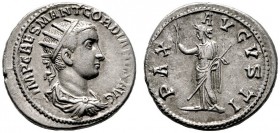  RÖMISCHE KAISERZEIT   Gordianus III. (238-244)   (D) AR-Antoninianus (5,00g), Antiochia (Antakya), 238-239 n. Chr. Büste mit Strahlenkrone, Drapierun...