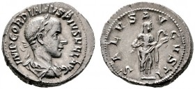  RÖMISCHE KAISERZEIT   Gordianus III. (238-244)   (D) Denarius (4,45g), Roma, Hochzeitsemission, Sommer 241 n. Chr. Büste mit Lorbeerkranz, Drapierung...
