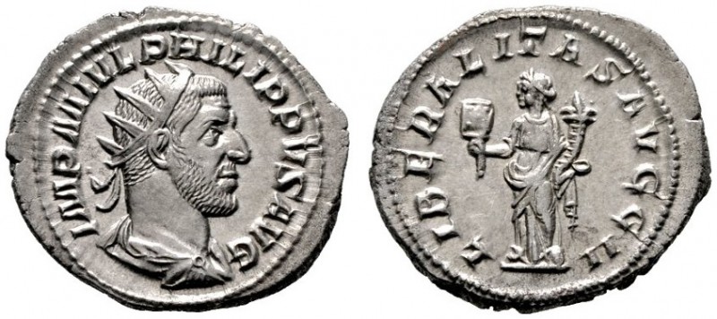  RÖMISCHE KAISERZEIT   Philippus I. Arabs (244-249)   (D) AR-Antoninianus (4,82g...