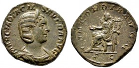  RÖMISCHE KAISERZEIT   Otacilia Severa (244-248)   (D) Sestertius (18,01g), Roma, 244-248 n. Chr. Büste mit Diadem und Drapierung / Concordia mit Pate...