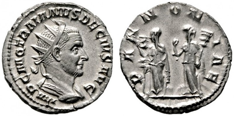  RÖMISCHE KAISERZEIT   Traianus Decius (249-251)   (D) AR-Antoninianus (3,55g), ...