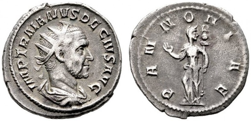 RÖMISCHE KAISERZEIT   Traianus Decius (249-251)   (D) AR-Antoninianus (3,73g), ...