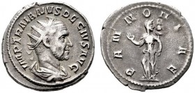 RÖMISCHE KAISERZEIT   Traianus Decius (249-251)   (D) AR-Antoninianus (3,73g), Roma, 249-251 n. Chr. Av.: IMP TRAIANVS DECIVS AVG, Büste mit Strahlen...