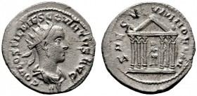  RÖMISCHE KAISERZEIT   Hostilianus (251)   (D)  als Augustus. AR-Antoninianus (3,86g), Antiochia (Antakya), Juni-Juli 251 n. Chr. Av.: C OVL (sic) OST...
