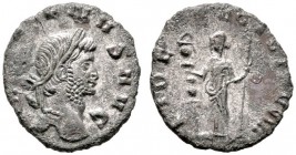  RÖMISCHE KAISERZEIT   Gallienus (253-268)   (D) AE-Denarius (1,61g), Roma, 9. Emission, 264-267 n. Chr. Kopf mit Lorbeerkranz / Fides mit Standarte u...