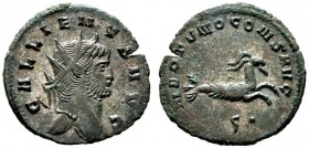  RÖMISCHE KAISERZEIT   Gallienus (253-268)   (D) AE-Antoninianus (2,83g), Roma, 10. Emission, 6. Offizin, 267-268 n. Chr. Kopf mit Strahlenkrone / Hip...