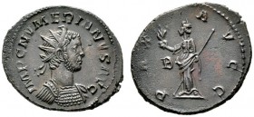  RÖMISCHE KAISERZEIT   Numerianus (283-284)   (D) AE-Antoninianus (4,15g), Lugdunum (Lyon), 6. Emission, 2. Offizin, Juli 284 n. Chr. Büste mit Strahl...