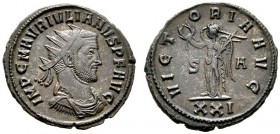  RÖMISCHE KAISERZEIT   Iulianus (283-285)   (D)  Usurpator in Pannonien. AE-Antoninianus (3,46g), Siscia (Sisak), 1. Offizin, Dezember 284-Mai 285 n. ...
